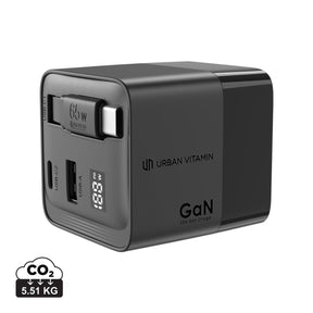 Urban Vitamin Mendocino 65W Gan Charger Retractable Cable
