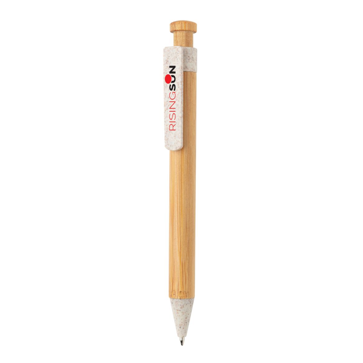 Bamboo Pen With Wheatstraw Clip