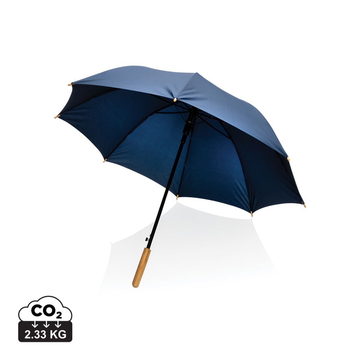 23" Impact Aware™ Rpet 190T Auto Open Bamboo Umbrella