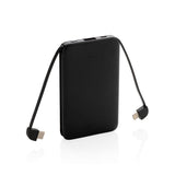 5.000 Mah Pocket Powerbank With Integrated Cables