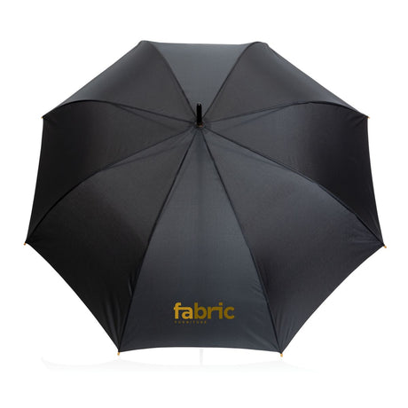 27" Impact Aware™ Rpet 190T Auto Open Bamboo Umbrella