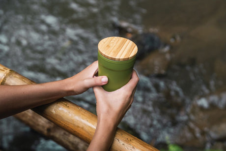 Grs Certified Recycled Pp Mug With Bamboo Lid