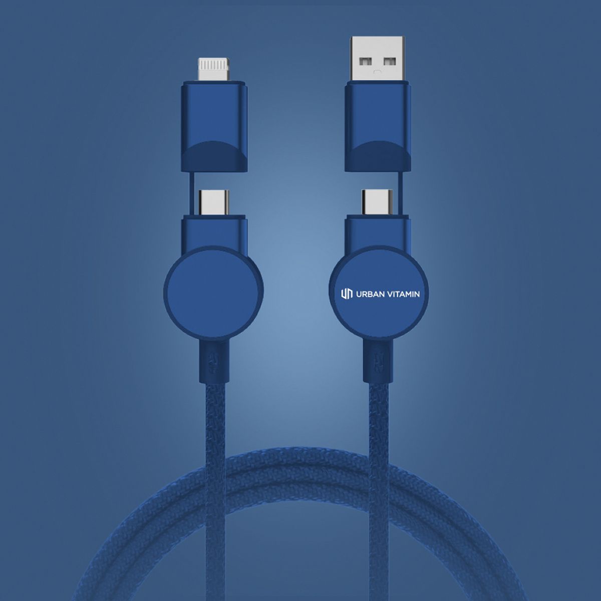 Oakland Rcs Recycled Plastic 6-In-1 Fast Charging 45W Cable