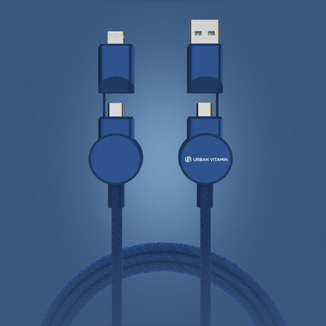 Oakland Rcs Recycled Plastic 6-In-1 Fast Charging 45W Cable