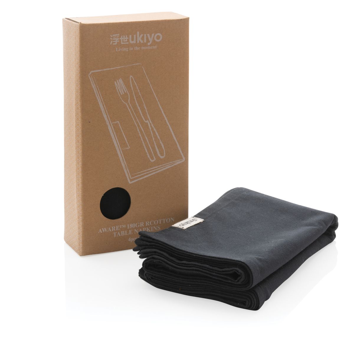Ukiyo Aware™ 180Gr Rcotton Table Napkins 4Pcs Set