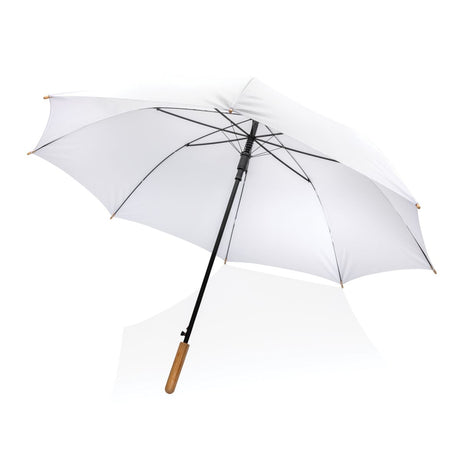 27" Impact Aware™ Rpet 190T Auto Open Bamboo Umbrella