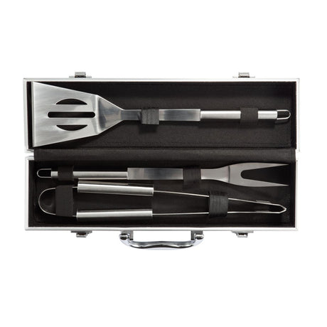 3 Pcs Barbecue Set In Aluminium Box