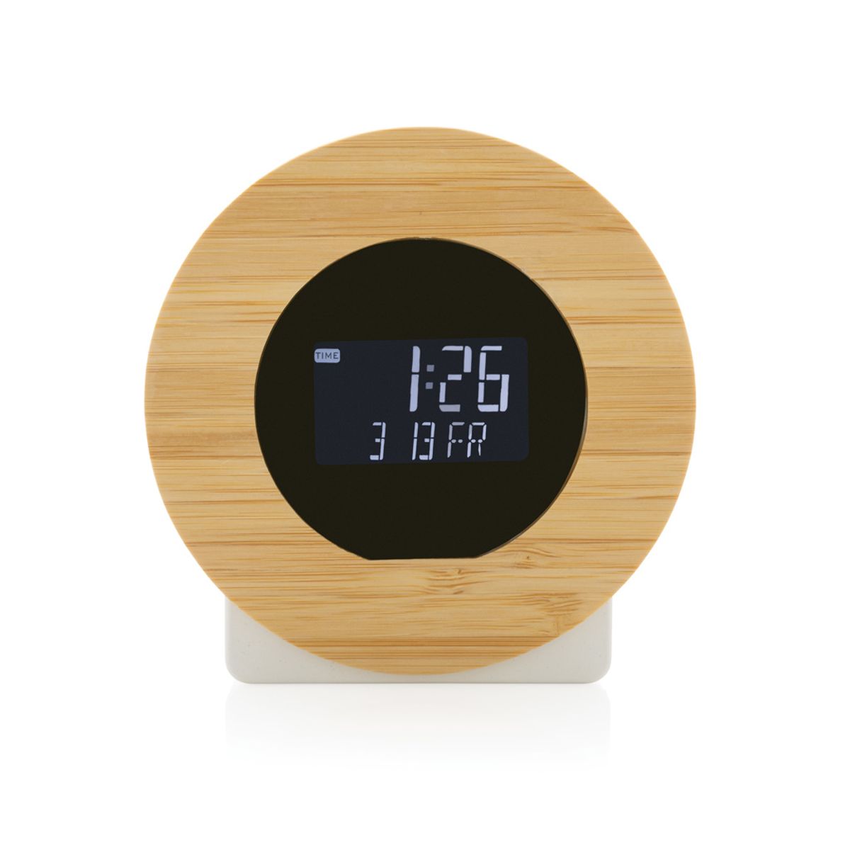 Utah Rcs Rplastic And Bamboo Lcd Desk Clock