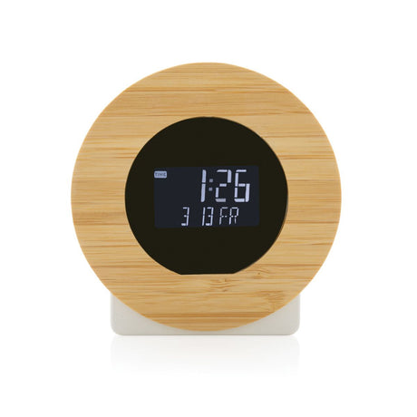 Utah Rcs Rplastic And Bamboo Lcd Desk Clock