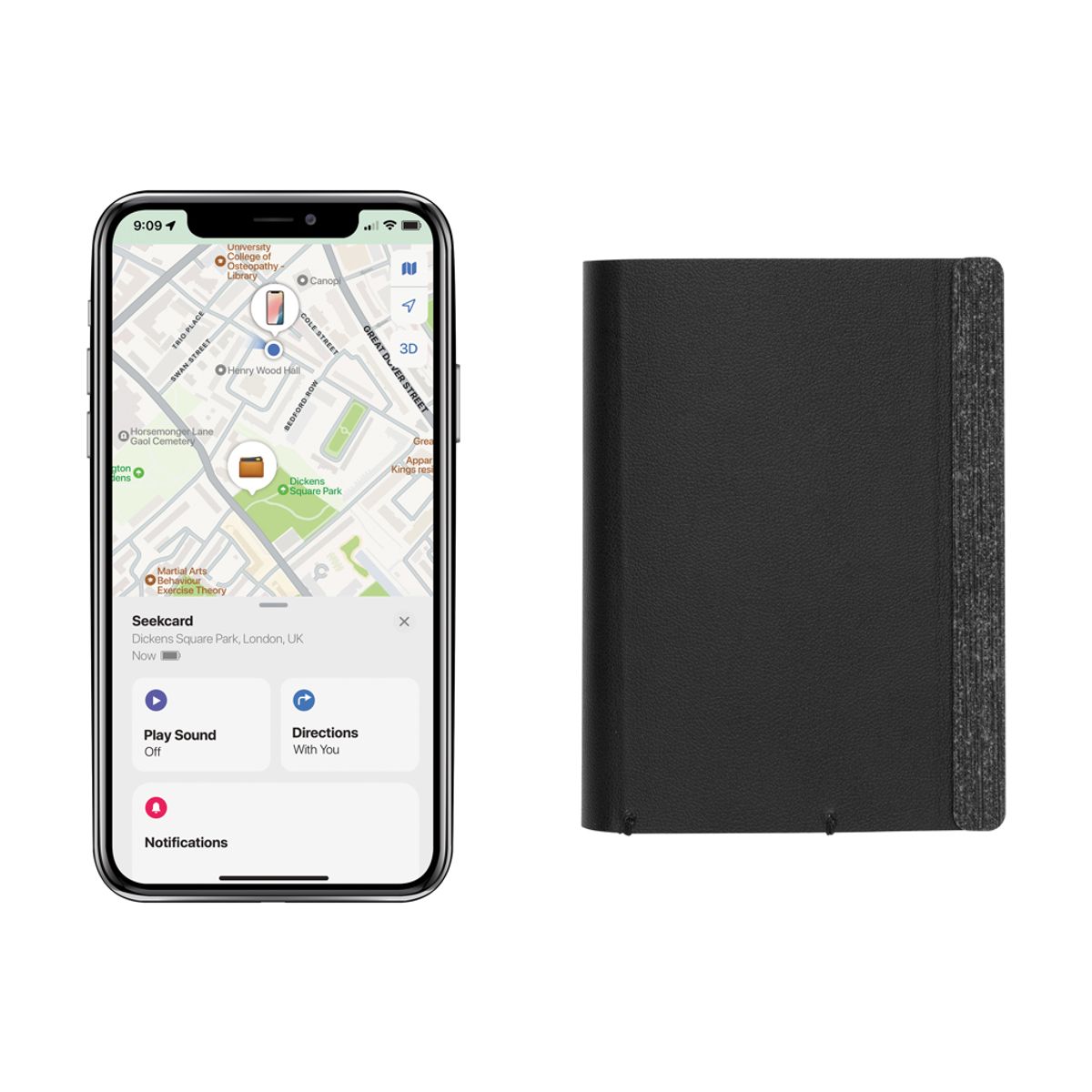 Seekcard Rcs Rpolyester Card Wallet With Worldwide Locating