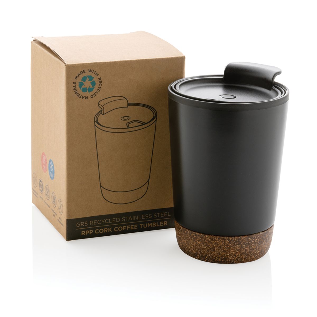 Rcs Recycled Stainless Steel Cork Coffee Tumbler