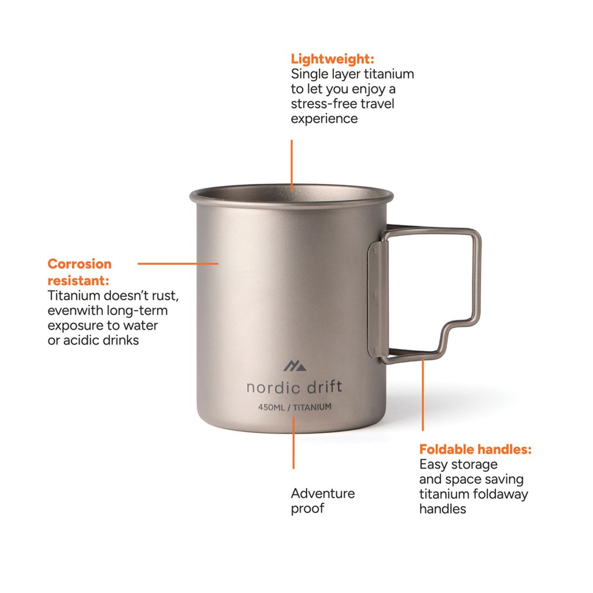 Nordic Drift Trail Ultra Light Titanium Cup