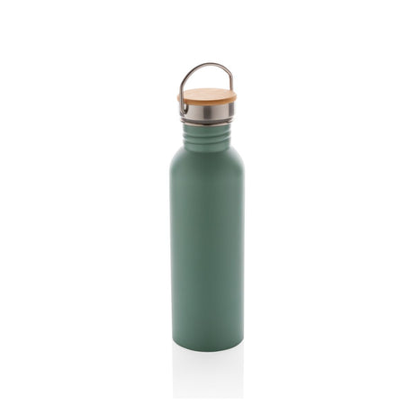 Modern Stainless Steel Bottle With Bamboo Lid