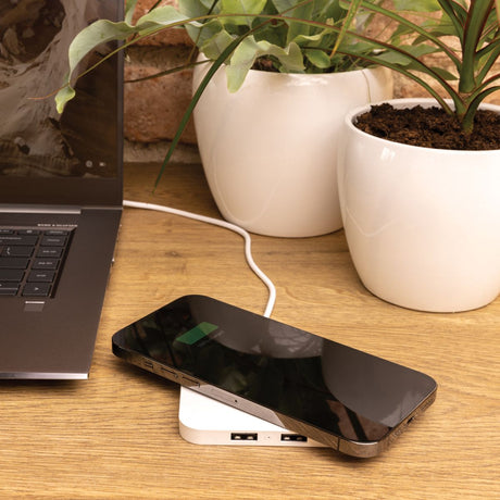 Rcs Recycled Plastic 10W Wireless Charger With Usb Ports