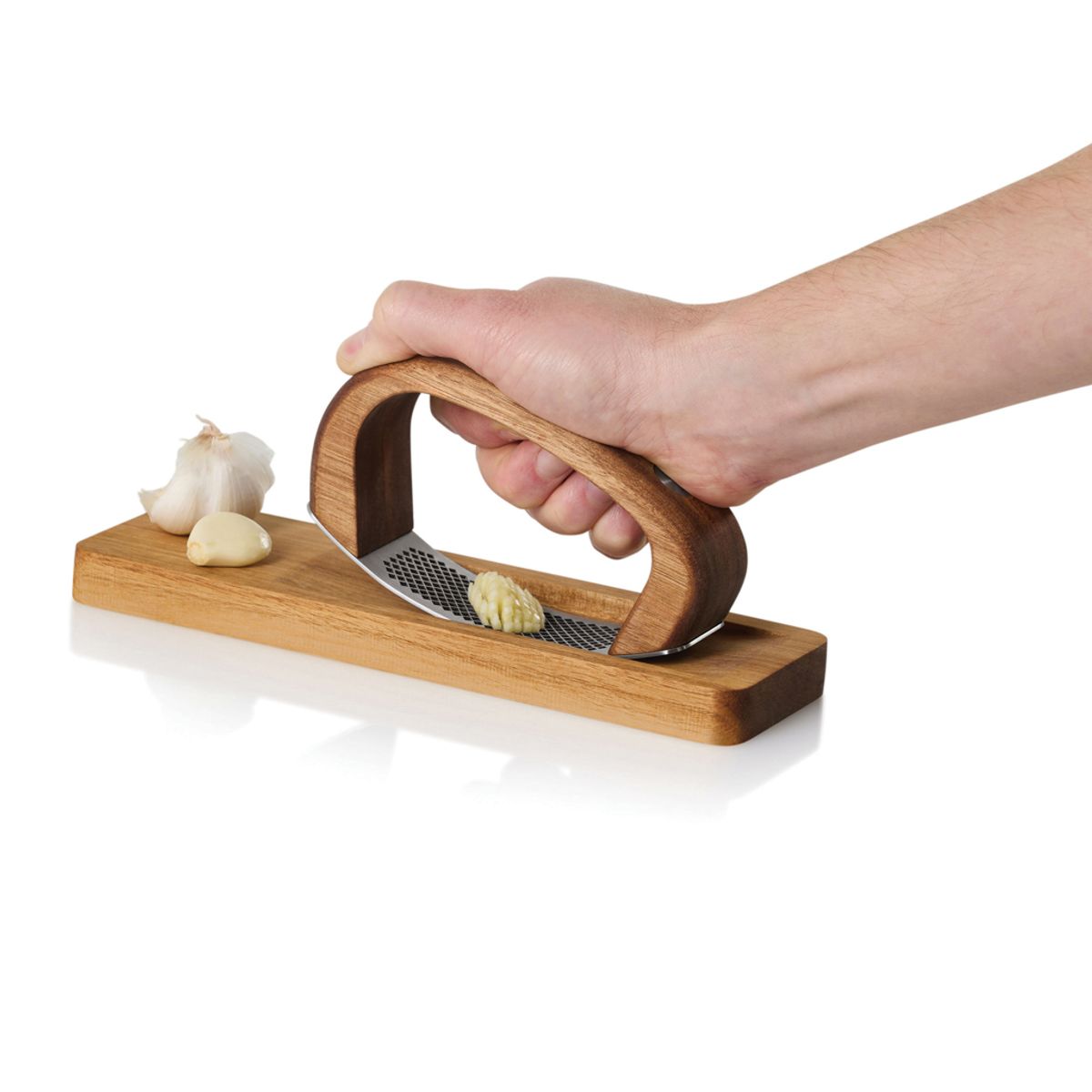 Adhoc Roccaalio Garlic Press With Chopping Board