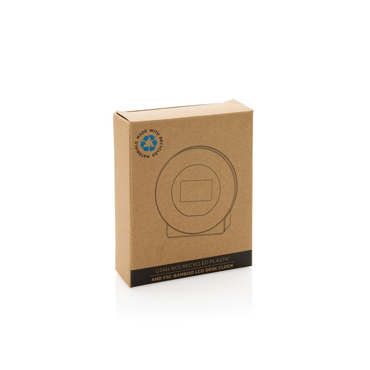 Utah Rcs Rplastic And Bamboo Lcd Desk Clock