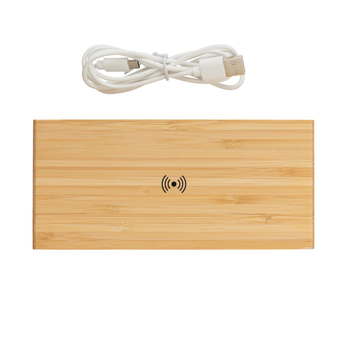 Bamboo Alarm Clock With 5W Wireless Charger