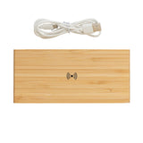 Bamboo Alarm Clock With 5W Wireless Charger