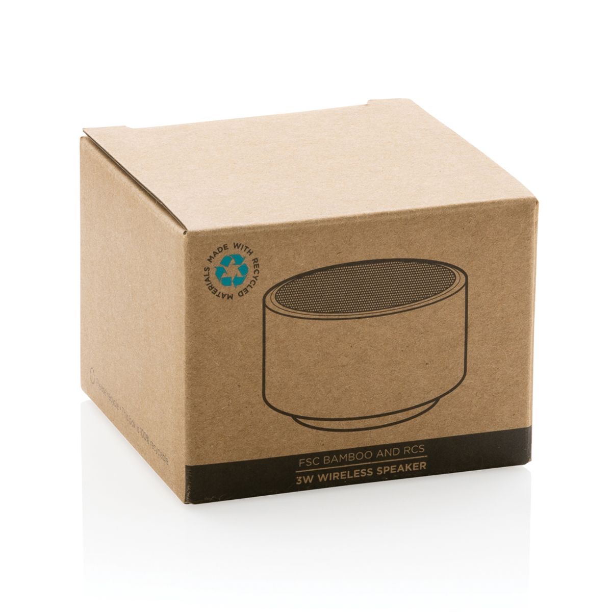 Rcs Recycled Plastic And Bamboo 3W Wireless Speaker