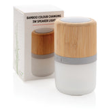 Bamboo Colour Changing 3W Speaker Light