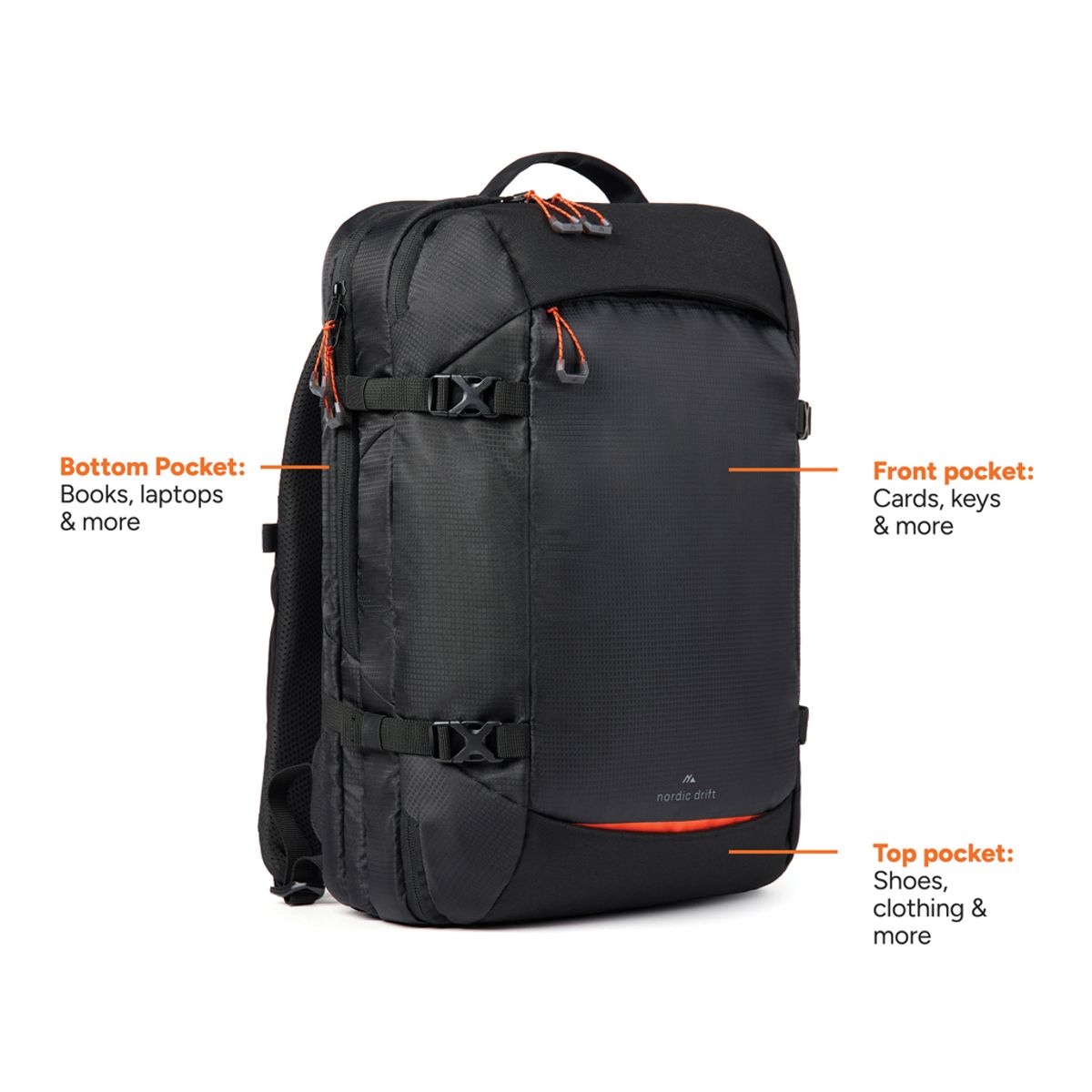 Nordic Drift Rcs Travelling Backpack 25L