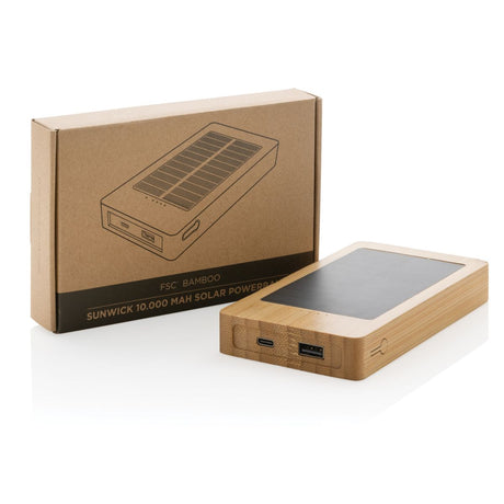 Sunwick 10 000 mAh bambusa saules enerģijas powerbank