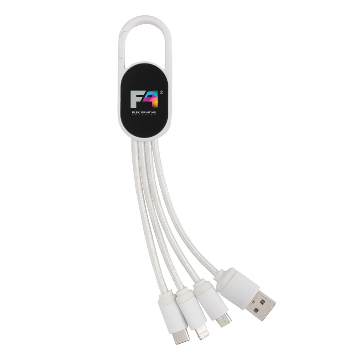 4-In-1 Cable With Carabiner Clip