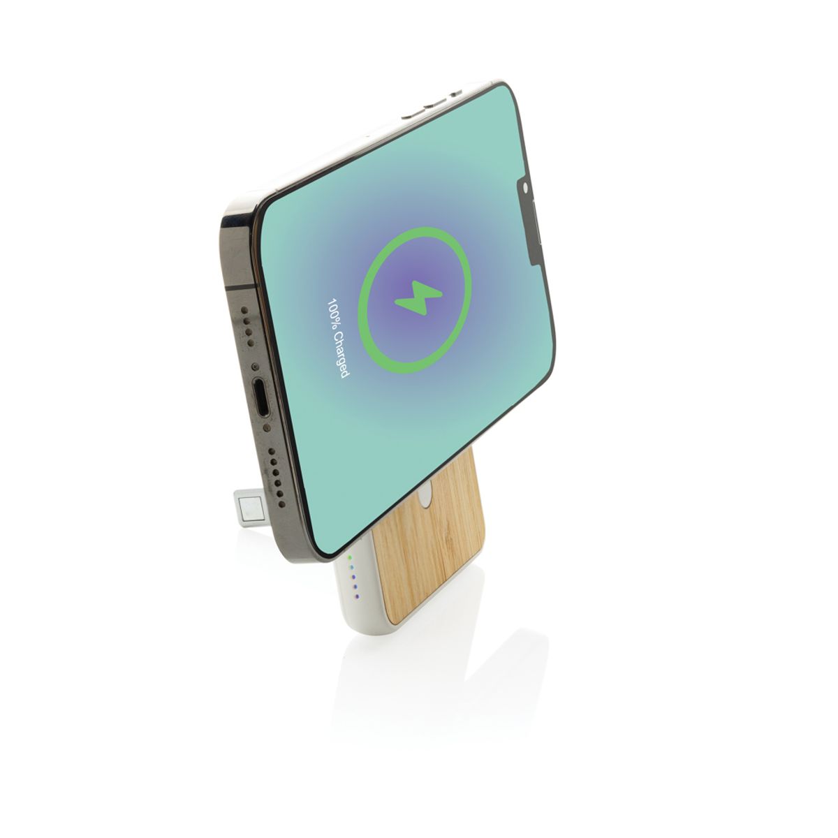 Zen Rcs Rplastic 5000 Mah 5W Magnetic Bamboo Powerbank