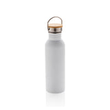 Modern Stainless Steel Bottle With Bamboo Lid