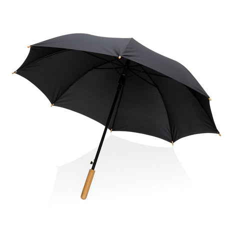 23" Impact Aware™ Rpet 190T Auto Open Bamboo Umbrella