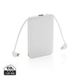5.000 Mah Pocket Powerbank With Integrated Cables
