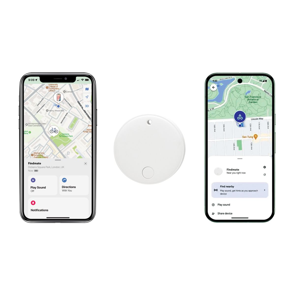 Findmate Dual RCS pārstrādātas plastmasas priekšmetu meklētājs IPX 5