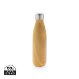 Vacuum Insulated Stainless Steel Bottle With Wood Print