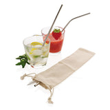Reusable Stainless Steel 3 Pcs Straw Set