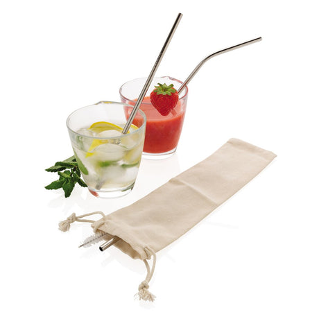 Reusable Stainless Steel 3 Pcs Straw Set