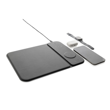 Swiss Peak Rcs pārstrādāta PU 15 W 3-in-1 uzlādējama peles paklājs