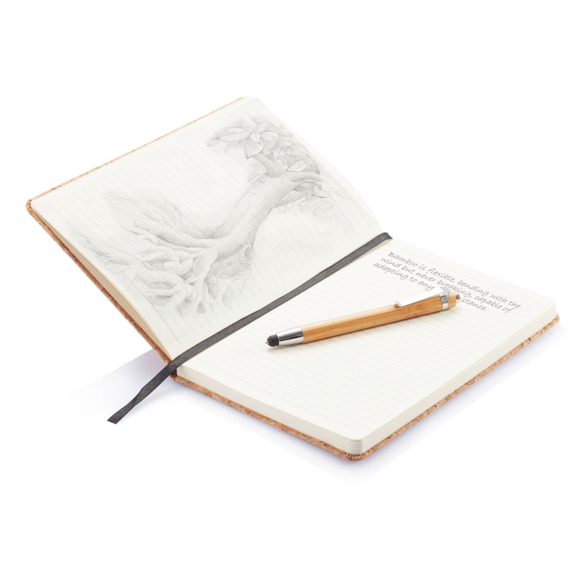 A5 Notebook With Bamboo Pen Including Stylus