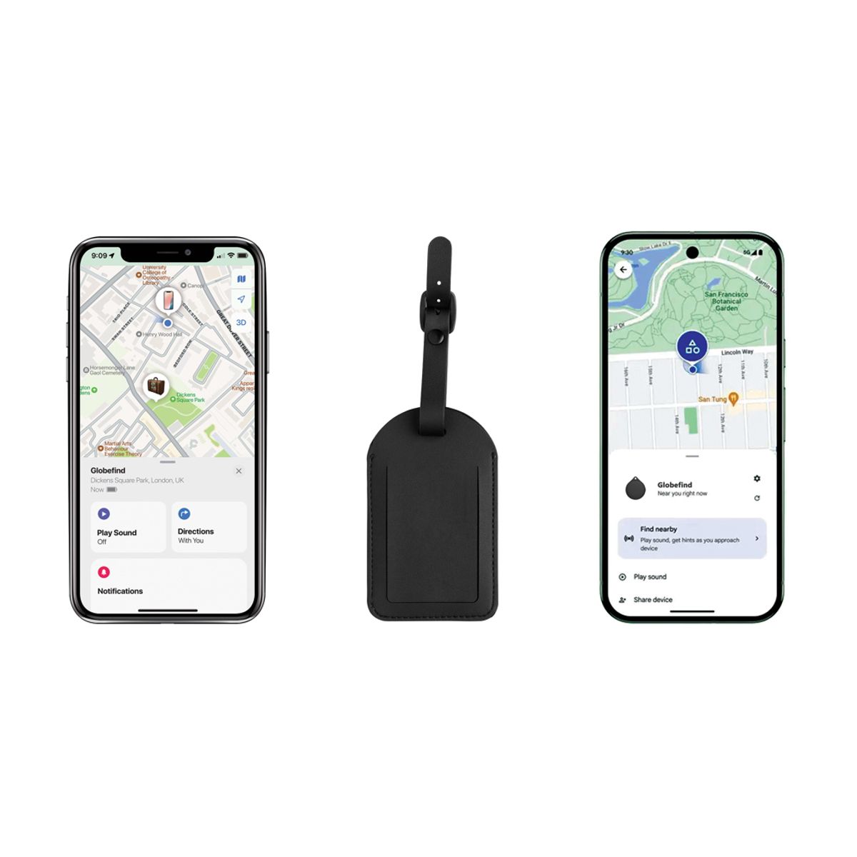 Globefind Dual Rcs Luggage Tag With Worldwide Locating