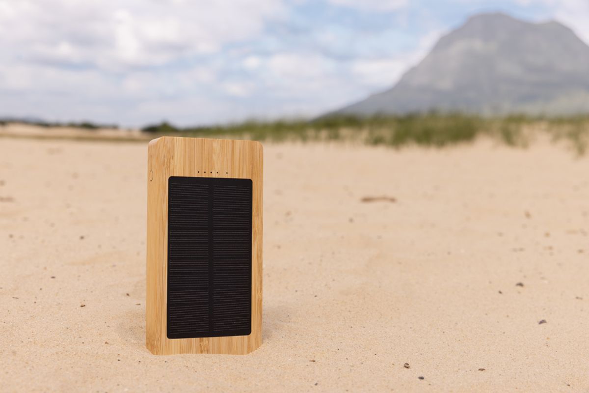Sunwick 10.000 Mah Bamboo Solar Powerbank