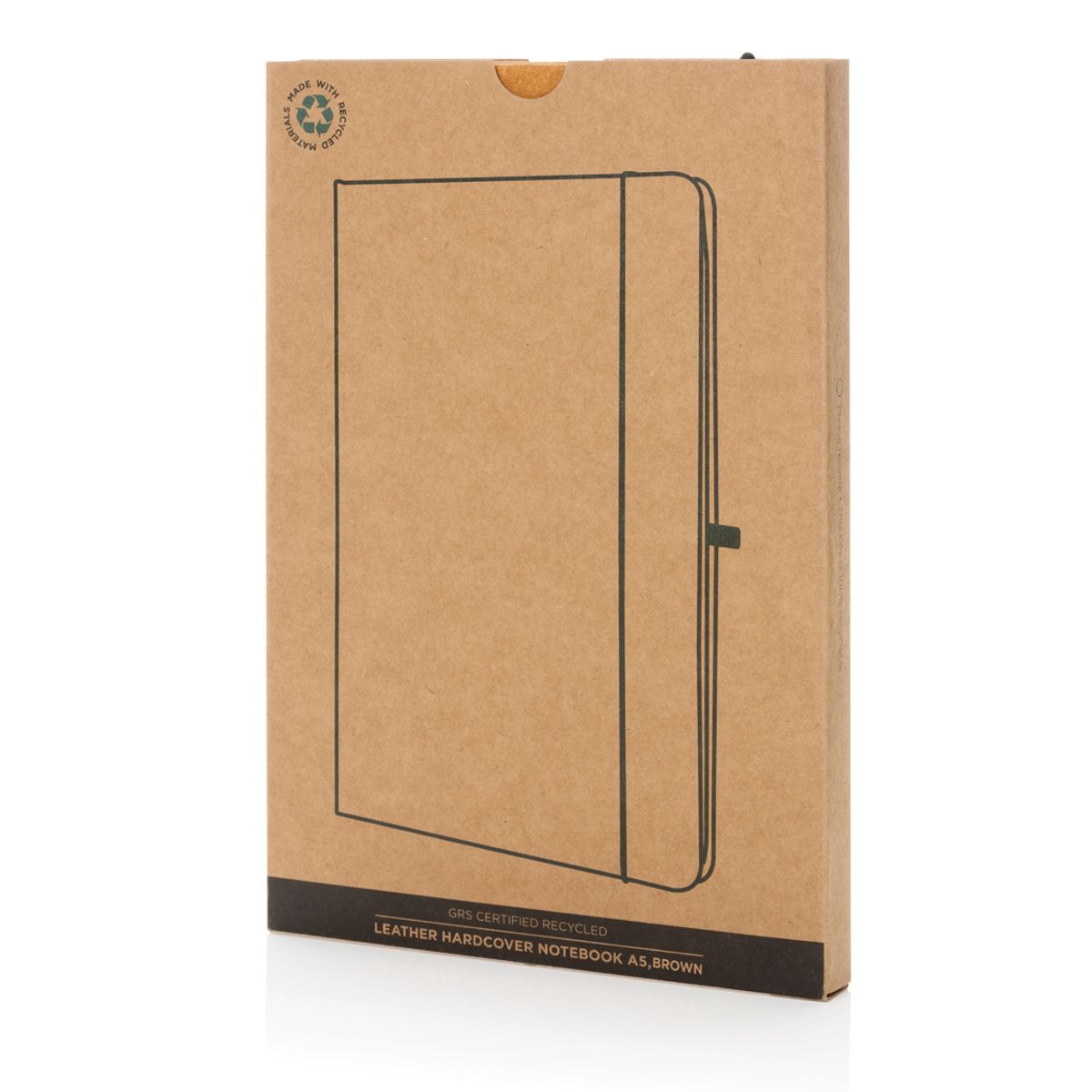 Grs Recycled Leather Hardcover Notebook A5