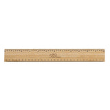 Timberson Extra Thick 30Cm Double Sided Bamboo Ruler
