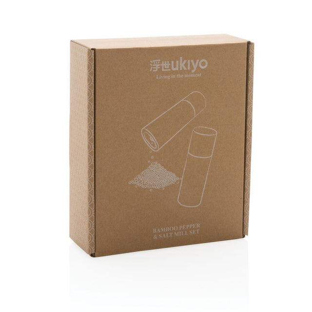 Ukiyo Bamboo Salt And Pepper Mill Set