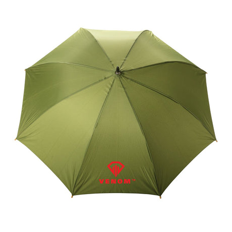 23" Impact Aware™ Rpet 190T Auto Open Bamboo Umbrella