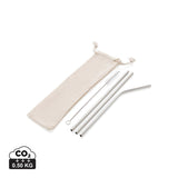 Reusable Stainless Steel 3 Pcs Straw Set