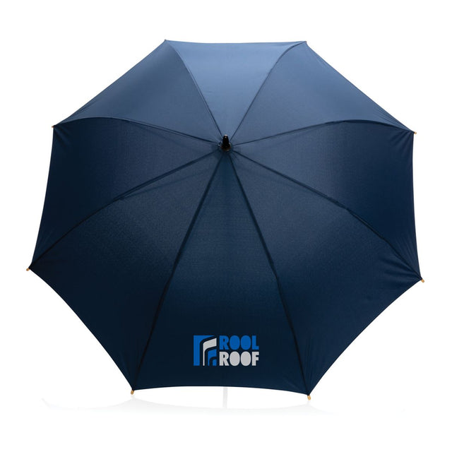 23" Impact Aware™ Rpet 190T Auto Open Bamboo Umbrella
