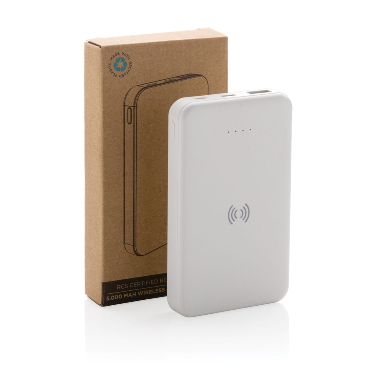 Rcs Recycled Plastic 5.000 Mah 5W Wireless Powerbank