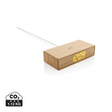 Bamboo Alarm Clock With 5W Wireless Charger