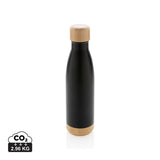 Vacuum Stainless Steel Bottle With Bamboo Lid And Bottom