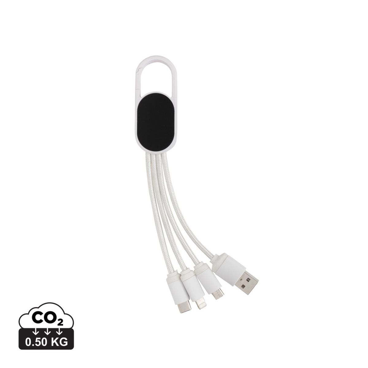 4-In-1 Cable With Carabiner Clip