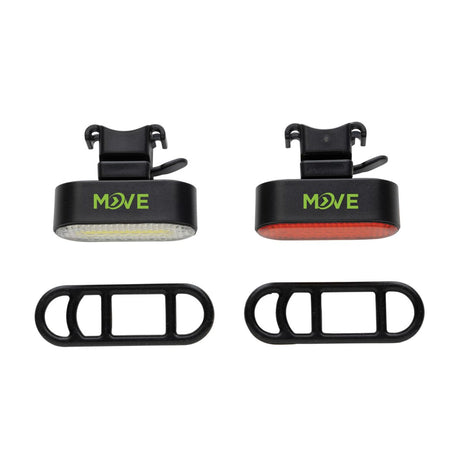 Lumino Rcs Recycled Plastic Usb Re-Chargeable Bike Light Set